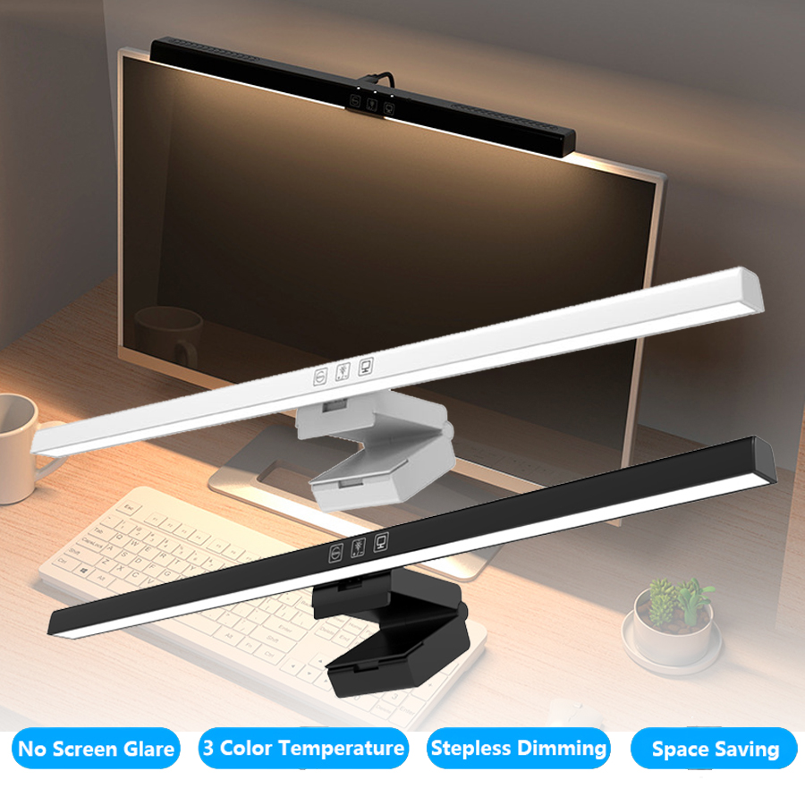 Office Furniture Brands - 50cm LED-Monitorleuchte Bildschirm-Hängelampe Stufenlos Dimmbar USB-Schreibtischlampe