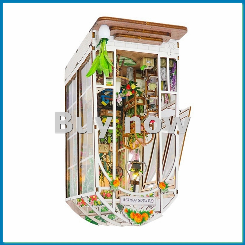 Bookshelf - Buchecke Kit DIY Miniaturhaus mit LED-Licht