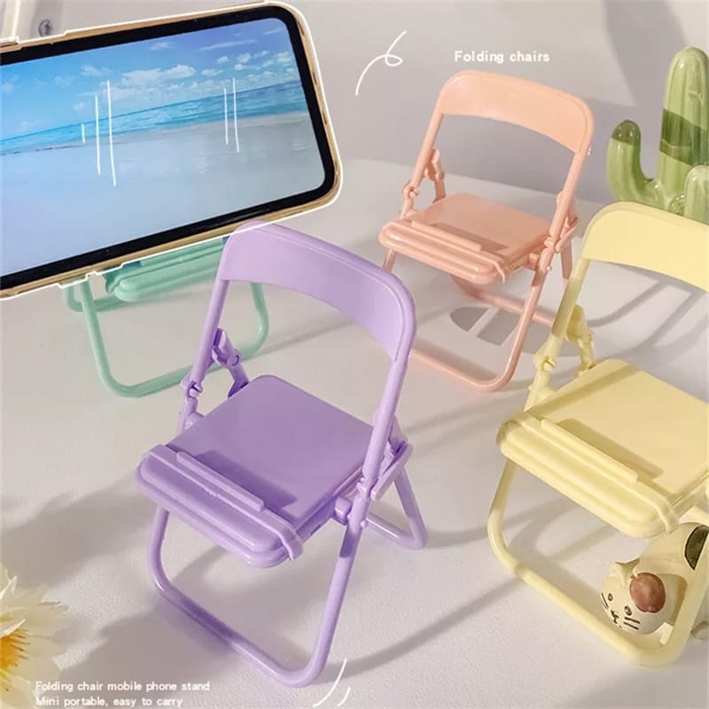 Office Stool - Niedlicher Stuhl-Handyhalter, kreativer Desktop-Organizer, multifunktionaler Handyständer