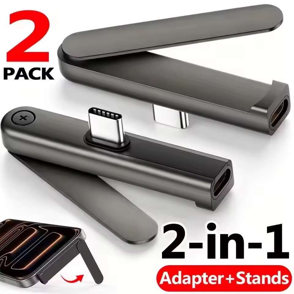 Mobile Pedestal Cabinet - 2/1 Stück Tragbarer USB-C-zu-3,5-mm-Audio-Adapter, Faltbarer Adapter,