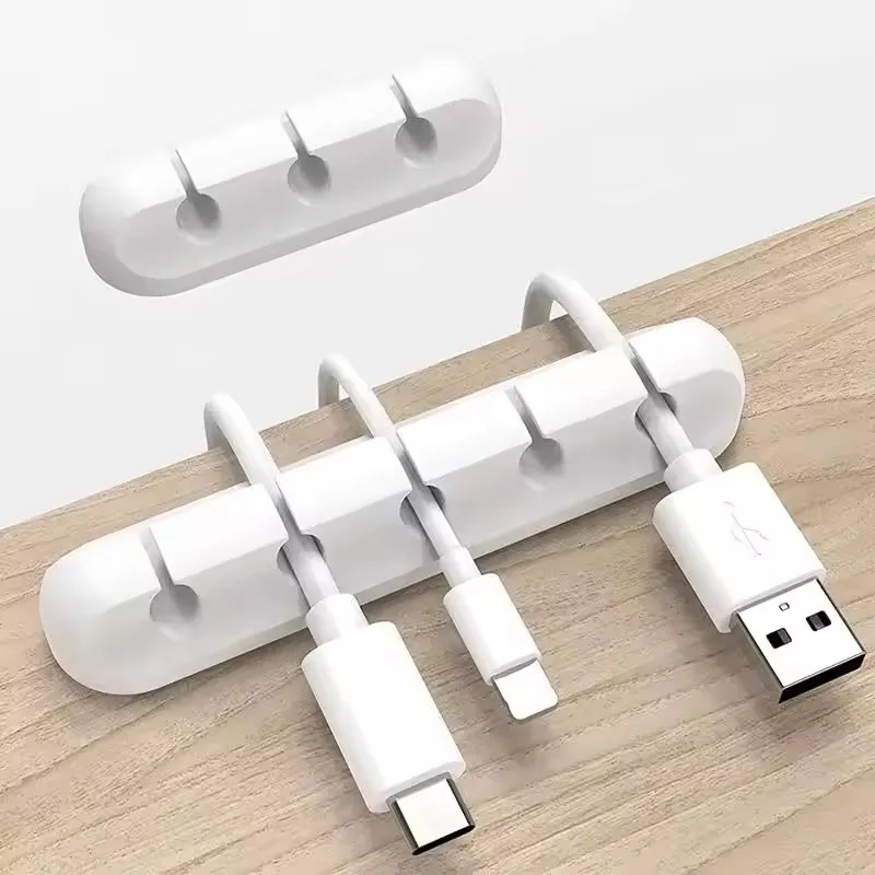 Desk Organizer - Silikon-USB-Kabel-Organizer, USB-Ladekabel-Wickler, Desktop-Ordnungsclips, Kabelhalter für Maus-