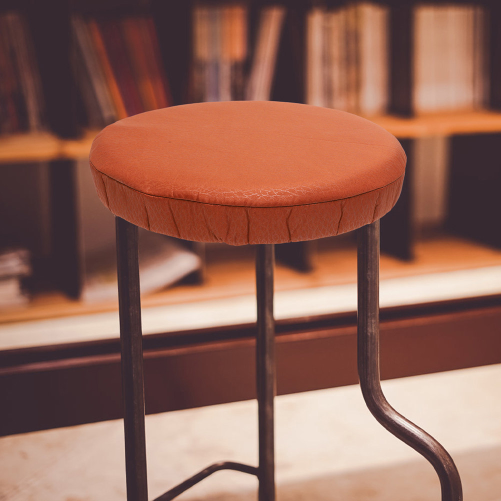 Office Stool - Elastischer runder Barhocker-Sitzbezug, Stuhlschutz aus Stoff,