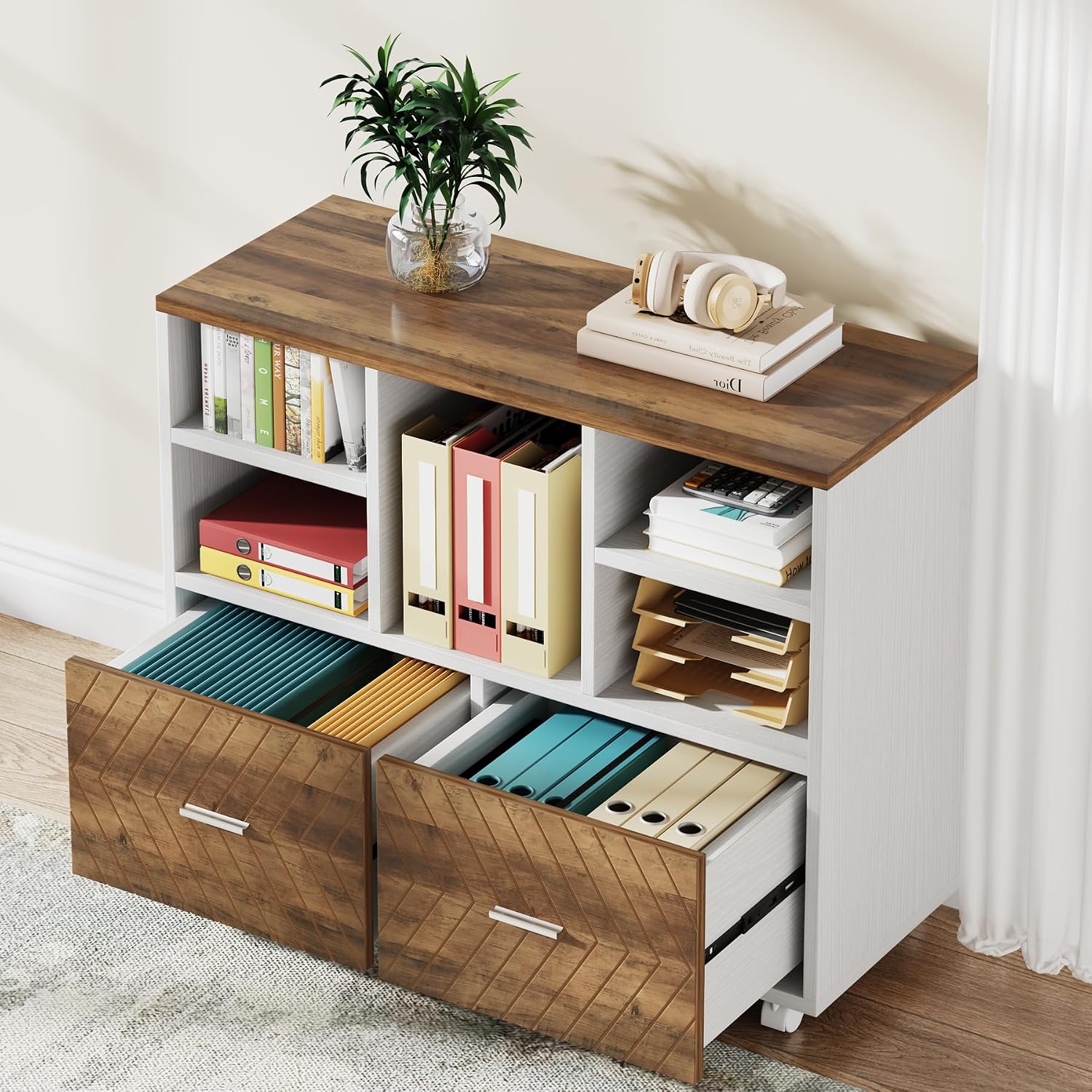 Holz-Aktenschrank mit 2 Schubl – Printer Stand Bewertung und Preis