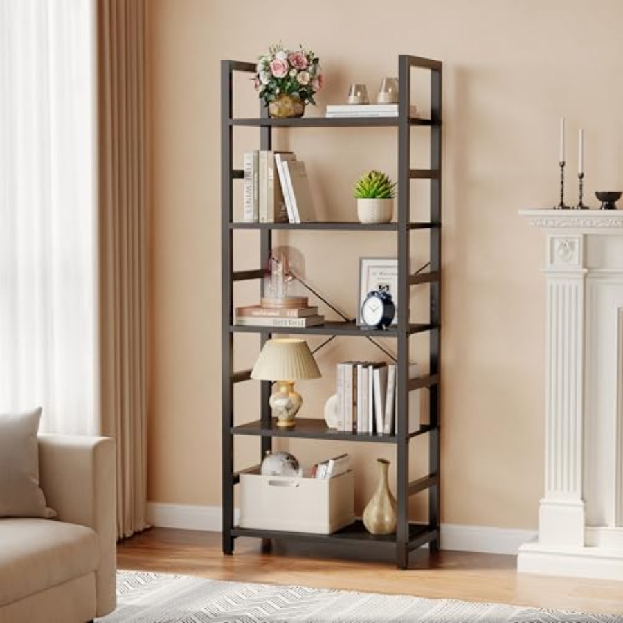 5-stöckiges Bücherregal, Moder – Bookshelf Bewertung und Preis