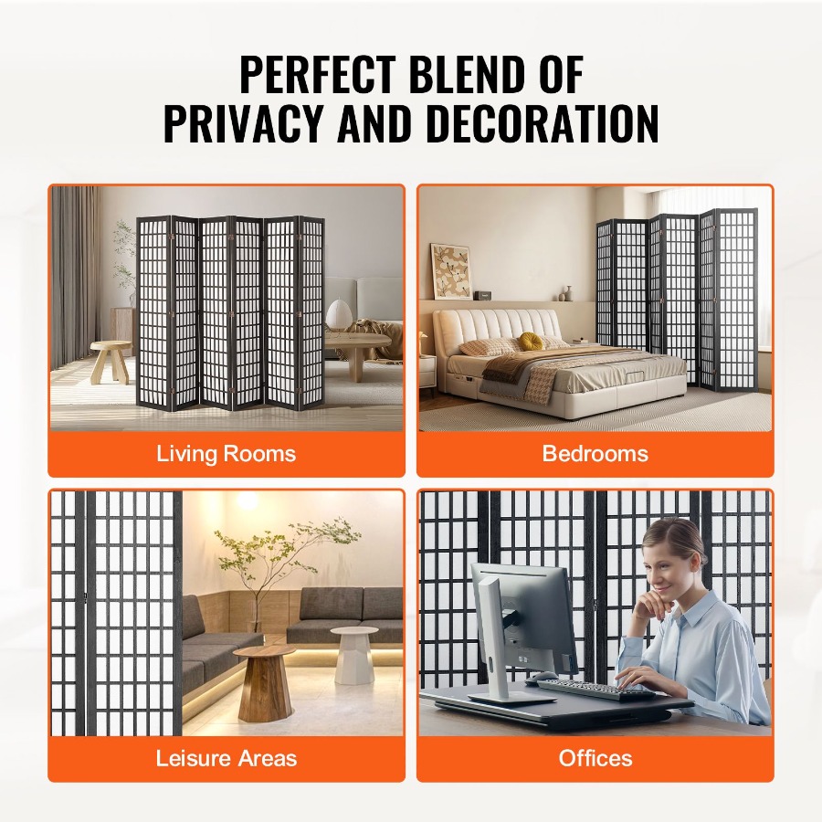6-teiliger Japanischer Raumtei – Partition Screen Divider Bewertung und Preis