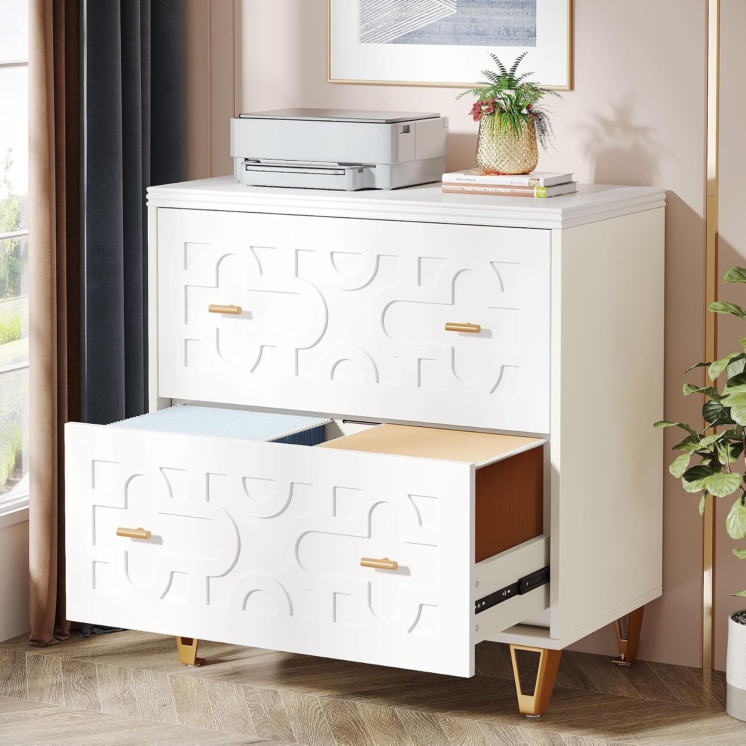 Seitlicher Aktenschrank mit 2  – Printer Stand Bewertung und Preis