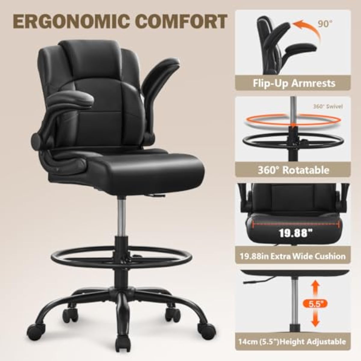 Ergonomischer hoher Hocker für – Standing Desk Bewertung und Preis